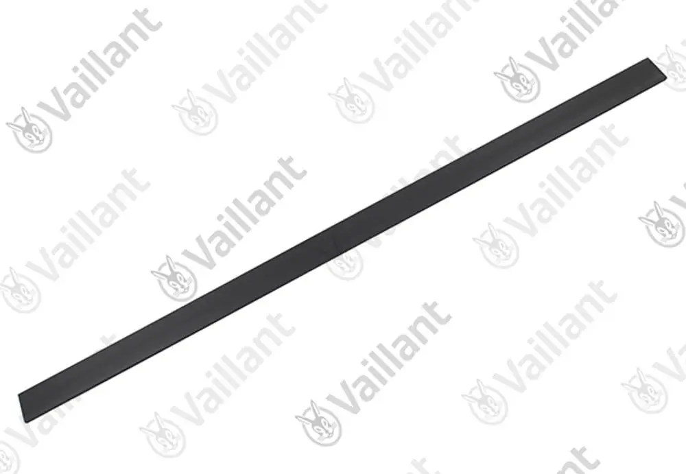 Schmale, schwarze Abdeckung oder Leiste von Vaillant, geeignet für verschiedene Modelle. Langer, gerader Schnitt ohne besondere Merkmale sichtbar.
